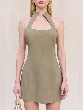 cult gaia green feather dress Rent Cult Gaia Green Lissett Off Shoulder Mini Dress main image 1
